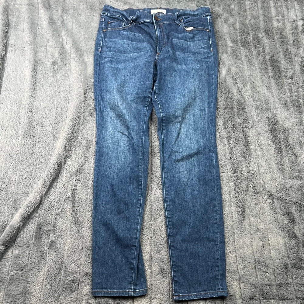 Ann Taylor LOFT Modern Skinny Jeans Blue Denim Size 31 12 Stretch Indigo 12892